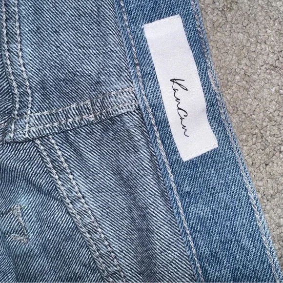 KanCan Rebekah Ultra High Rise 90s Straight Leg Patchwork Jeans, Size 11/29 Boho - Picture 5 of 6